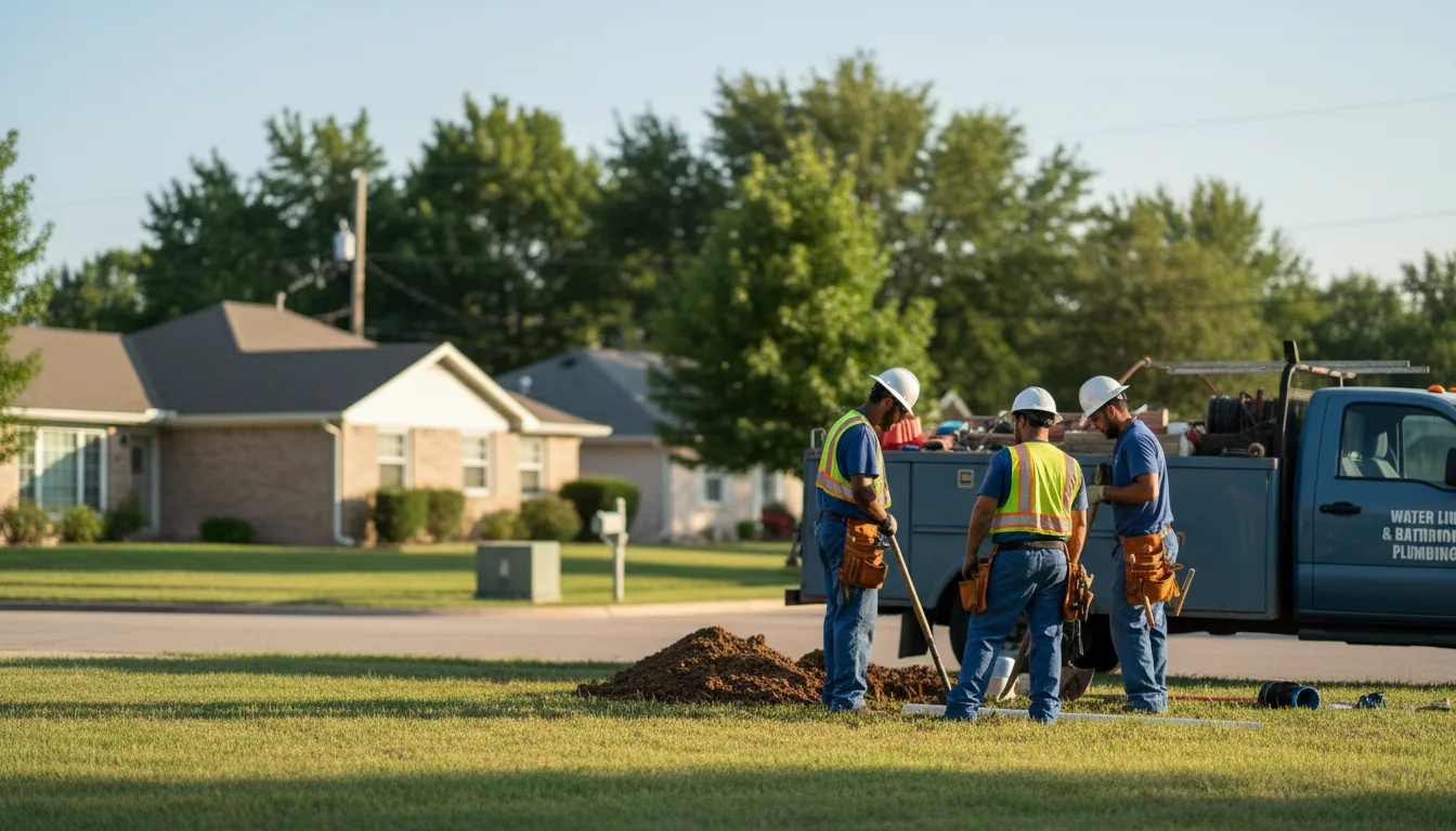 Residential water line and bathroom plumbing service in Lawrence, PA